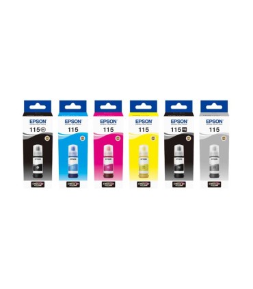 جوهر|مخزن|تانک|قابل شارژ/ست شش رنگ جوهر اپسون 115 EPSON