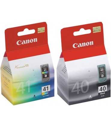 جوهر افشان کانن Canon/پک کارتریج کانن مدل PG-40 مشکی و CL-41 رنگی بسته دو عددی