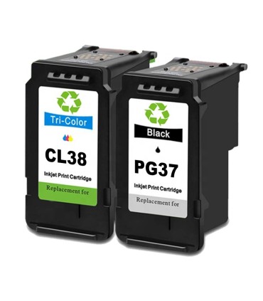 جوهر افشان کانن Canon/پک کارتریج کانن مدل PG-37 مشکی و CL-38 رنگی بسته دو عددی
