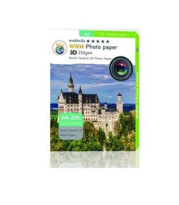 محصولات جانبی/کاغذ 250 گرم -40 برگ 3D Phot0 PAPER wwm-A4