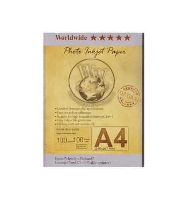 محصولات جانبی/کاغذ سابلیمیشن 100گرم -100 برگ A4-wwm