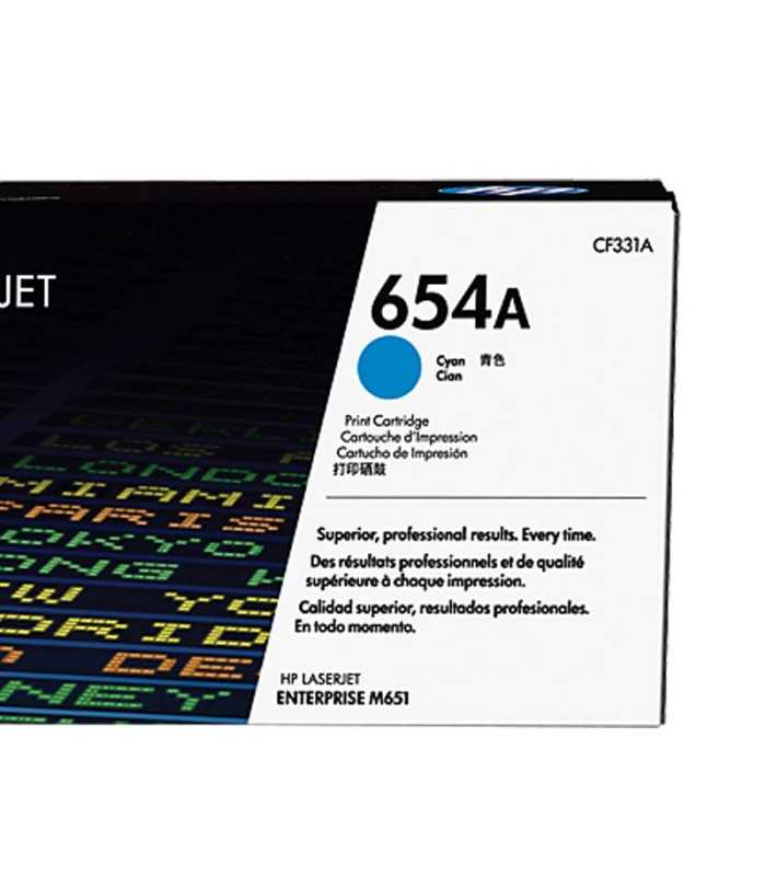 کارتریج آبی اچ پی لیزری HP 654A Cyan CF331A