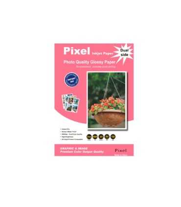 محصولات جانبی/کاغذ فتوگلاسه دوطرفه 150گرم 20برگ A4 Pixel