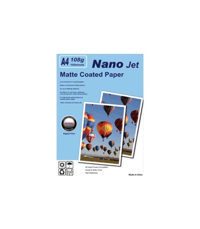 محصولات جانبی کاغذ کتد 130گرم 100برگ A4 Nano