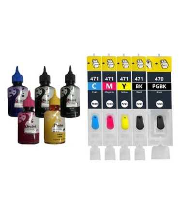 جوهر|مخزن|تانک|قابل شارژ/کارتریج قابل شارژ جوهرافشان کانن 470-471 CANON