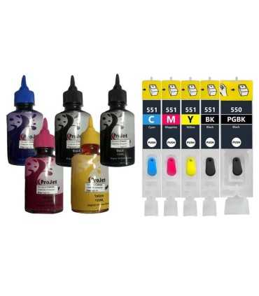 جوهر|مخزن|تانک|قابل شارژ/کارتریج قابل شارژ جوهرافشان کانن 550-CANON 551