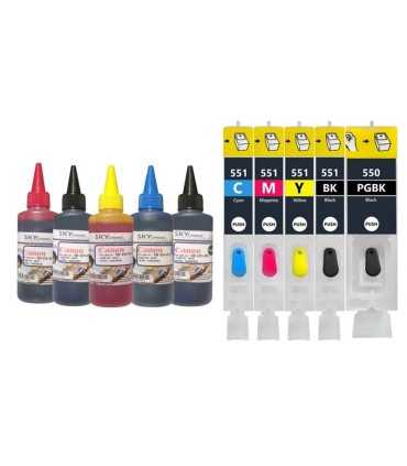 جوهر|مخزن|تانک|قابل شارژ/کارتریج قابل شارژ جوهرافشان کانن 550-CANON 551