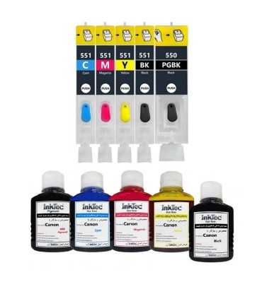 جوهر|مخزن|تانک|قابل شارژ/کارتریج قابل شارژ جوهرافشان کانن 550-CANON 551