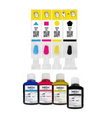 جوهر|مخزن|تانک|قابل شارژ/کارتریج قابل شارژ جوهرافشان اچ پی HP 564 (با چیپ اتوریست)