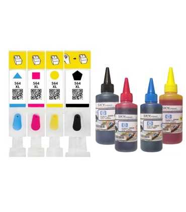 جوهر|مخزن|تانک|قابل شارژ/کارتریج قابل شارژ جوهرافشان اچ پی HP 564 (با چیپ اتوریست)