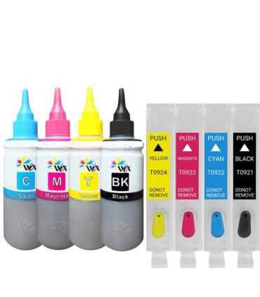 جوهر|مخزن|تانک|قابل شارژ/کارتریج قابل شارژ جوهرافشان اپسون EPSON T0924 - T0921