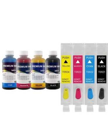 جوهر|مخزن|تانک|قابل شارژ/کارتریج قابل شارژ جوهرافشان اپسون EPSON T0924 - T0921