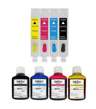 جوهر|مخزن|تانک|قابل شارژ/کارتریج قابل شارژ جوهرافشان اپسون EPSON T0551 - T0554