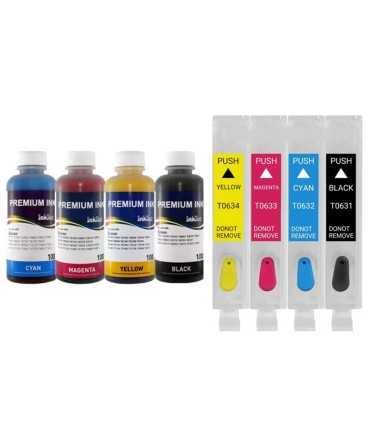 جوهر|مخزن|تانک|قابل شارژ/کارتریج قابل شارژ جوهرافشان اپسون EPSON T0634 - T0631