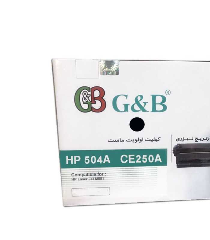 تونر کارتریج مشکی اچ پی جی اند بی G&B HP 504A Black CE250A