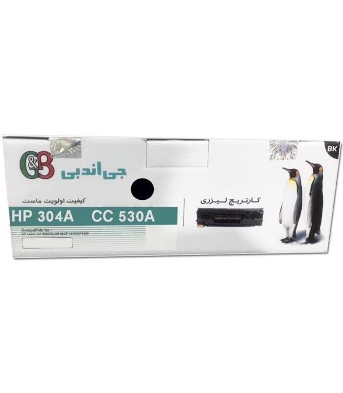 تونر کارتریج مشکی اچ پی جی اند بی G&B HP 304A BLACK CC530A