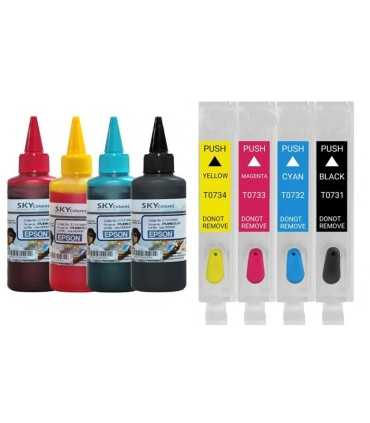 جوهر|مخزن|تانک|قابل شارژ/کارتریج قابل شارژ اپسون EPSON TX300 TX310 TX200 TX210