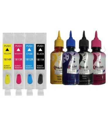 جوهر|مخزن|تانک|قابل شارژ/کارتریج قابل شارژ اپسون 4 رنگ EPSON T18XL