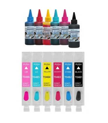 جوهر|مخزن|تانک|قابل شارژ/كارتريج قابل شارژ اپسون EPSON T0480