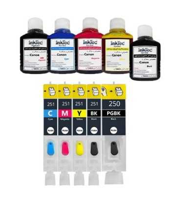 جوهر|مخزن|تانک|قابل شارژ/کارتریج قابل شارژ جوهرافشان کانن CANON 250-251