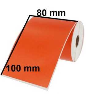 لیبل| برچسب پرینتر برچسب PVC پی وی سی نارنجی 100×80