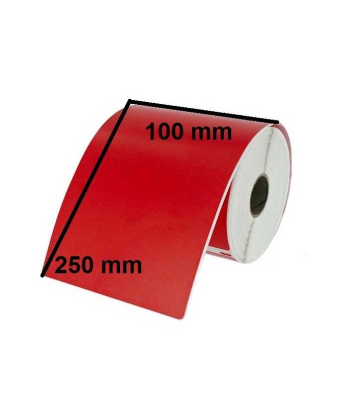 لیبل| برچسب پرینتر لیبل کاغذی قرمز 100×250