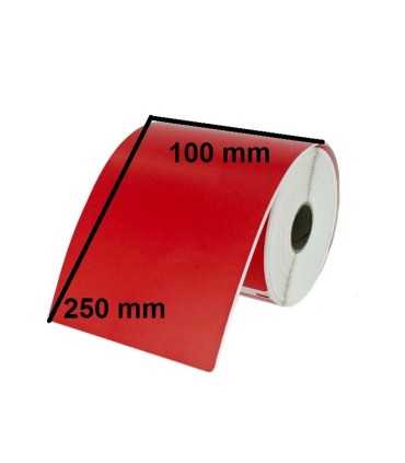 لیبل| برچسب پرینتر/لیبل کاغذی قرمز 100×250