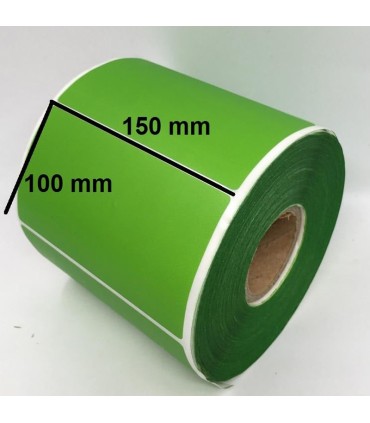 لیبل| برچسب پرینتر/لیبل کاغذی سبز 100×150