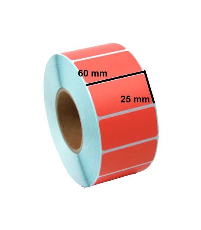لیبل| برچسب پرینتر لیبل PVC پی وی سی نارنجی 25×60