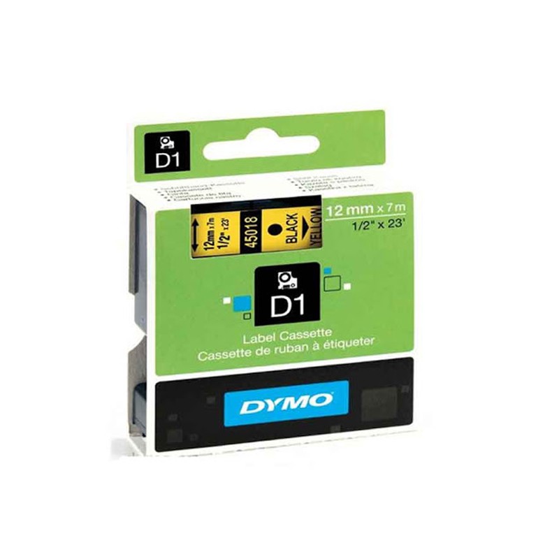 لیبل دایمو DYMO زرد عرض 12×7 کد 45018