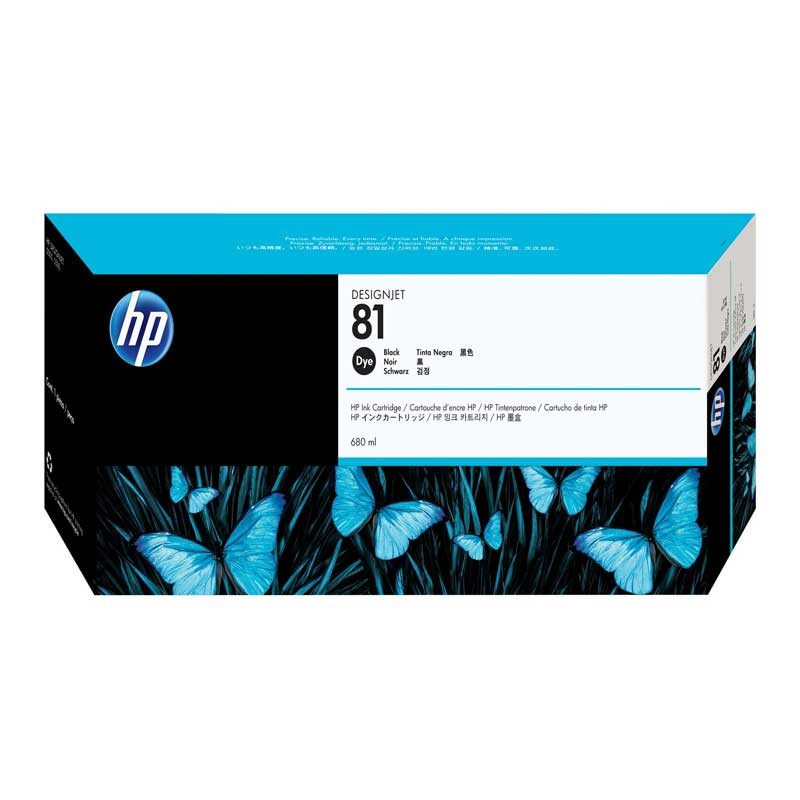 کارتریج پلاتر مشکی اچ پی HP 81 680-ml Black DesignJet Dye Ink Cartridge C4930A