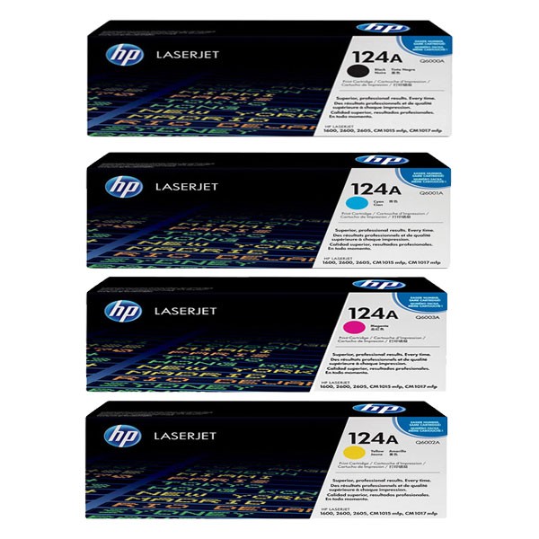 ست کامل کارتریج لیزری رنگی اچ پی Hp 124a