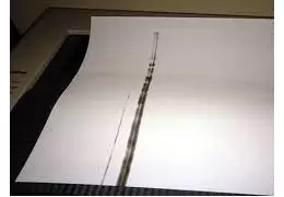 سفید چاپ شدن نصف کاغذ به شکل عمودی از بالا به پایین